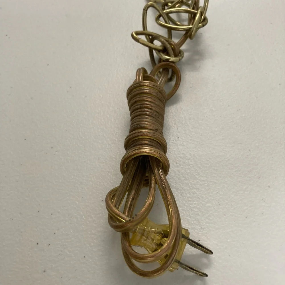 Vintage Metal and Bamboo Wired Lantern